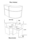 Стойка ресепшн Эдем 1600х900х1170 Пепел