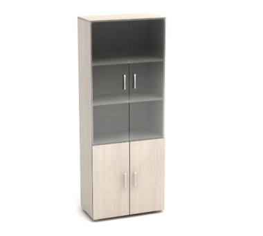 Шкаф со стеклом (700х350х1830) (ШК31+ДК32х2+ДК35х2+ФС04х2) &mdash; Аэлита