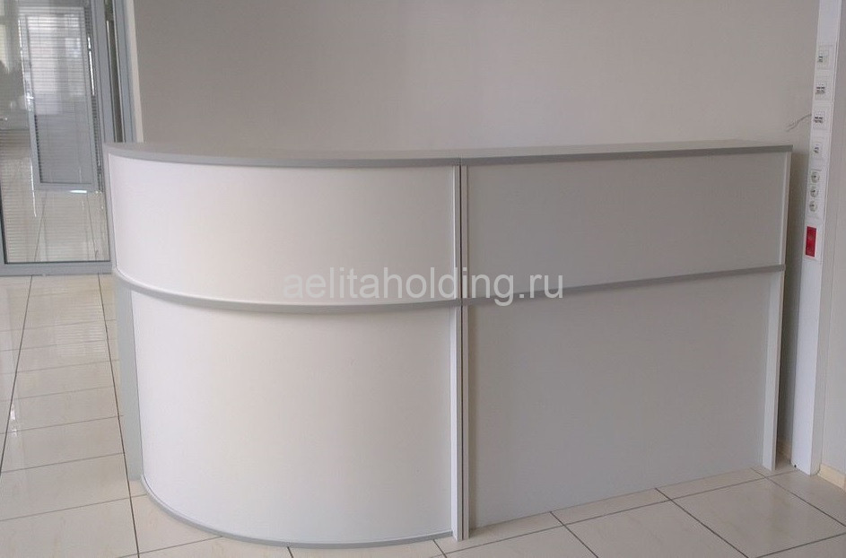 Стойка ресепшн "Эдем" 2100х900х1170 ПЕПЕЛ
