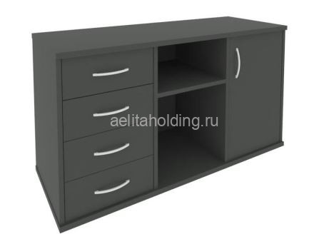 Тумба под оргтехнику сервисная 4 ящика Рива 1192х450х667